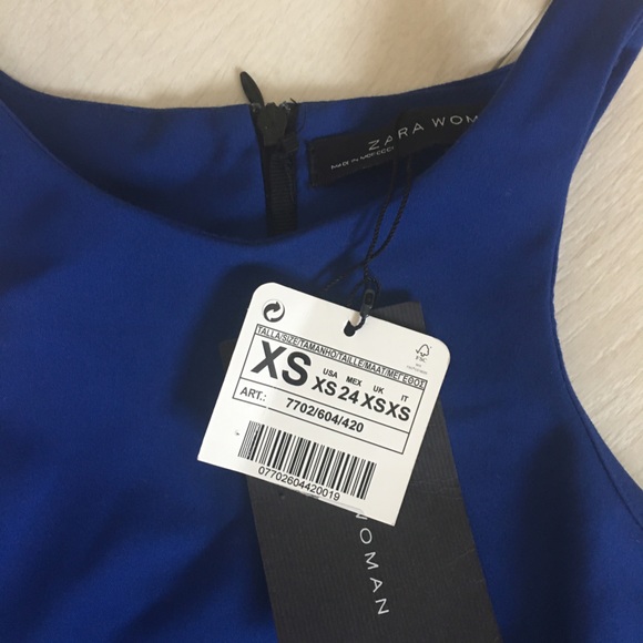 Zara’s midi dress. Blue. Size XS. New with Tags. - Picture 2 of 4